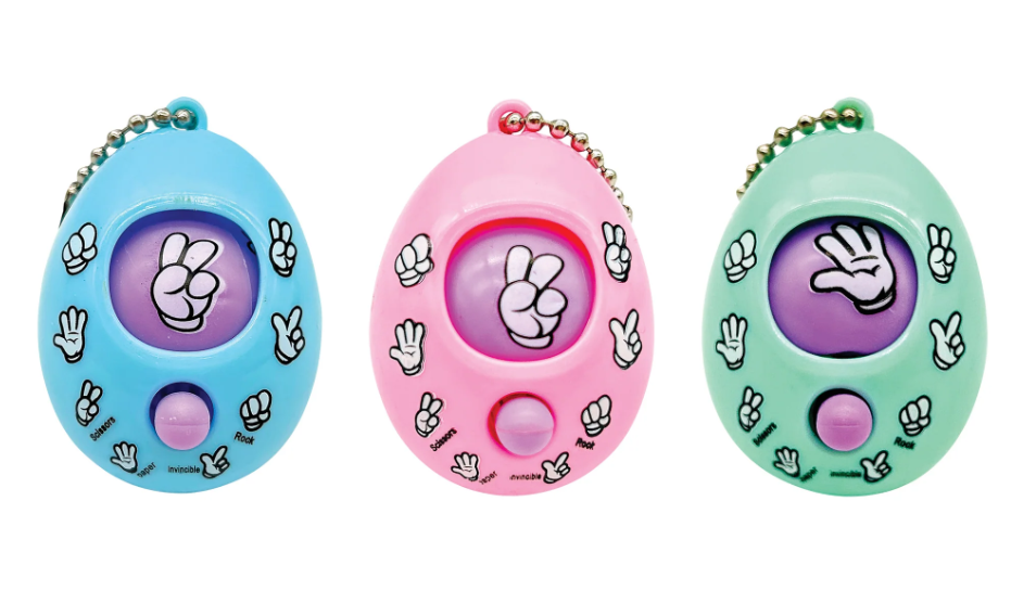 Rock, Paper, Scissors Keychain